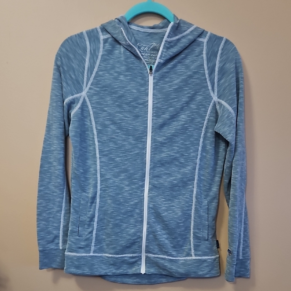 KUHL Touch Mountain Culture Women's Size XS Lightweight Blue Full Zip Hoodie